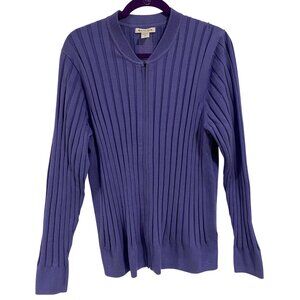 Athleta Fairway Zip-Up‎ Sweater Adonis Blue Size 2X
